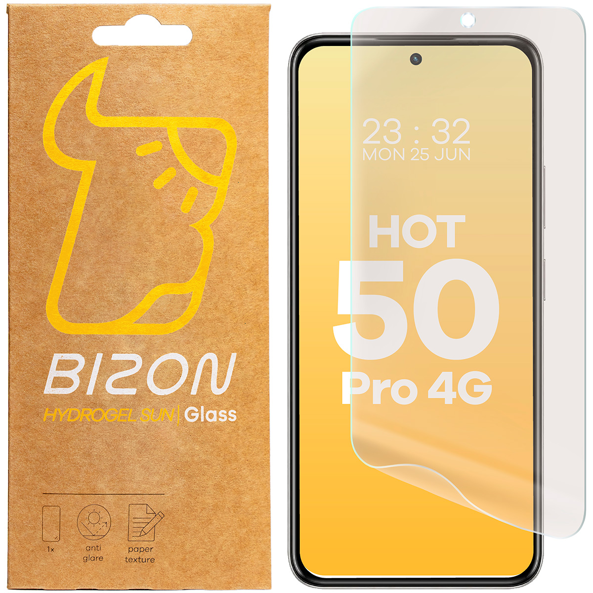 Folia matowa na ekran Bizon Film Sun Duo do Infinix Hot 50 Pro 4G, 2 sztuki